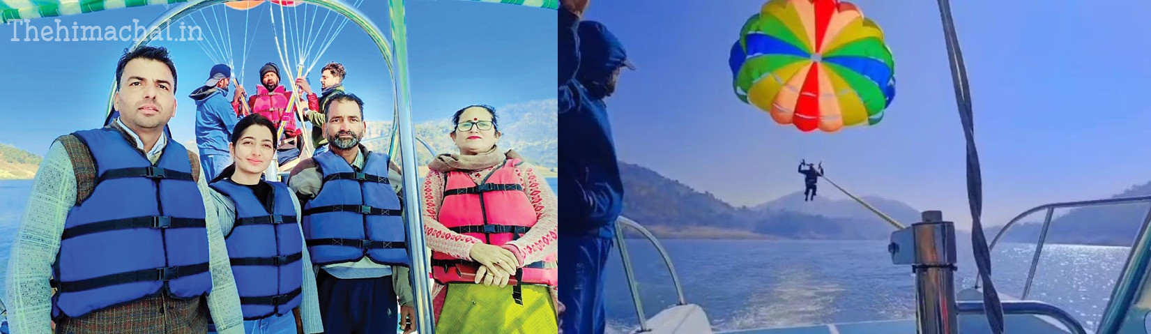 first-parasailing-boat-bilaspur-govindsagar-lake-trial