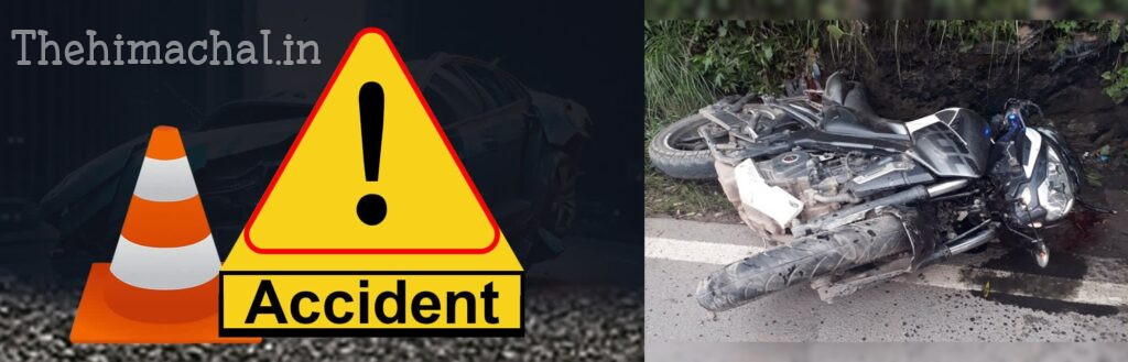 road-accident-solan-bike-car-collision-cctv-footage