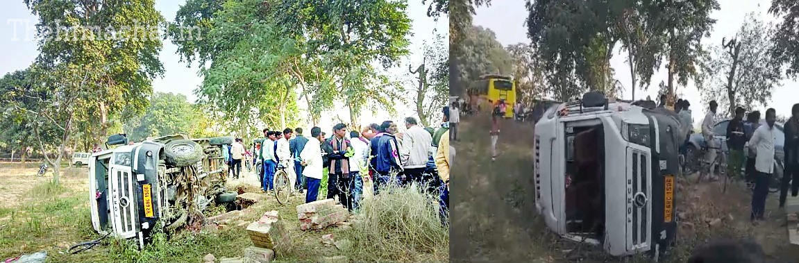 : हादसा: शिमला से अयोध्या जा रही टेंपो ट्रैवलर यूपी में पलटी, 15 लोग घायल